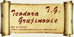 Teodora Grujinović vizit kartica